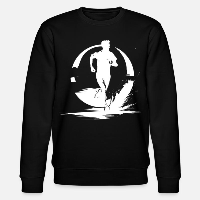 Dessin de garçon marathon - Sweat bio CHANGER Stanley/Stella Unisexe - noir