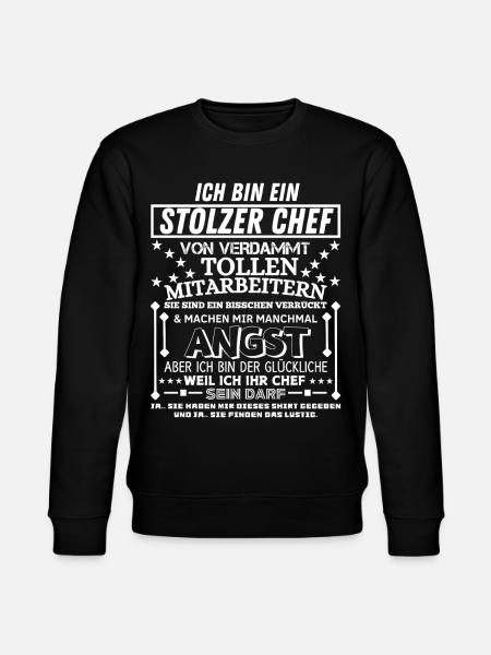 Stolt chef sjov gave til manager kontor - Stanley/Stella økologisk unisex-sweatshirt CHANGER  - sort