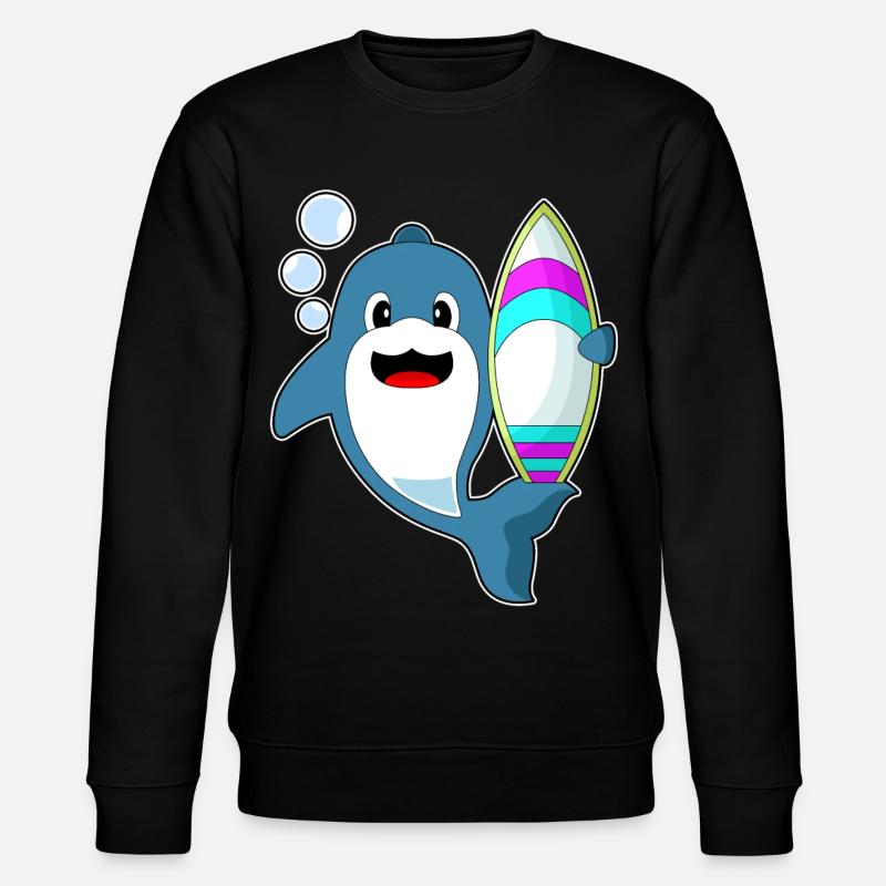 Planche de surf Dolphin Surfer - Sweat bio CHANGER Stanley/Stella Unisexe - noir