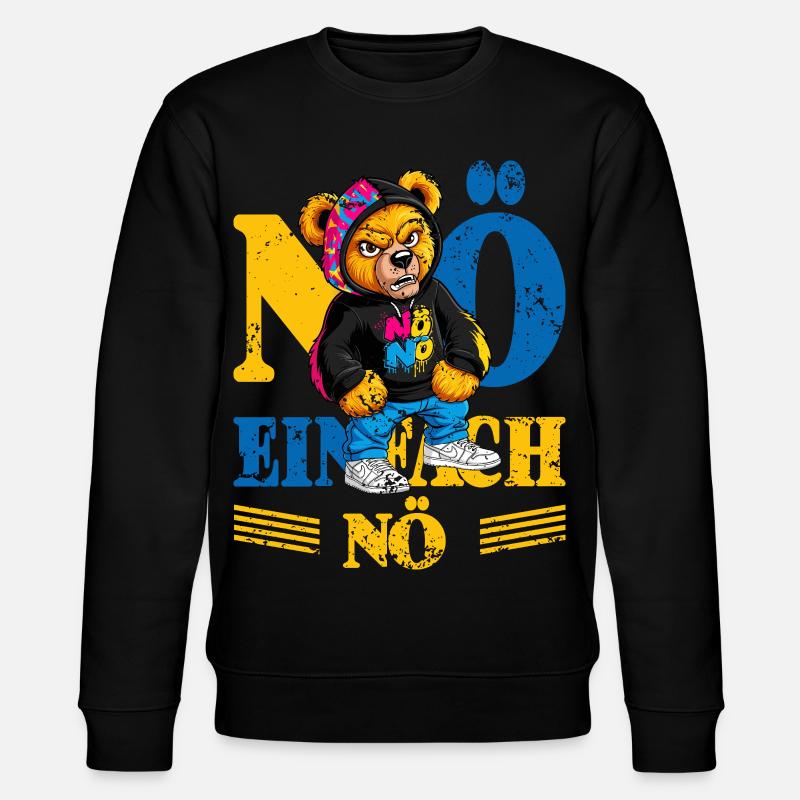 Grummelige Bär - Stanley/Stella Unisex Bio-Sweatshirt CHANGER  - Schwarz