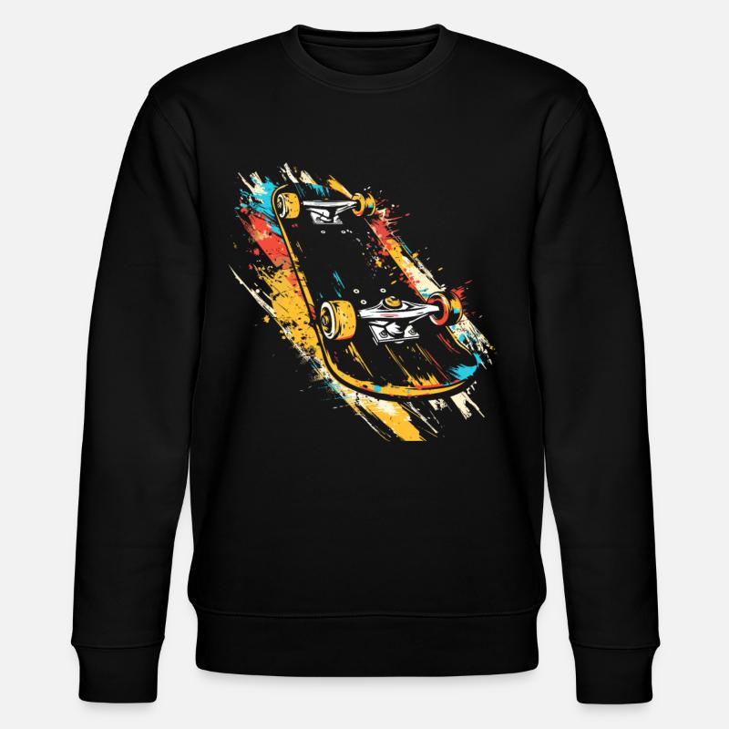 Skateboard Graffiti - Stanley/Stella Unisex Bio-Sweatshirt CHANGER  - Schwarz