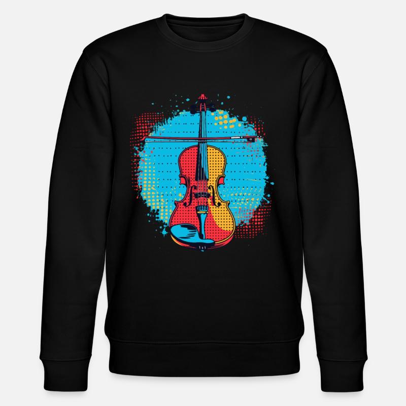 Dessin de violon - Sweat bio CHANGER Stanley/Stella Unisexe - noir