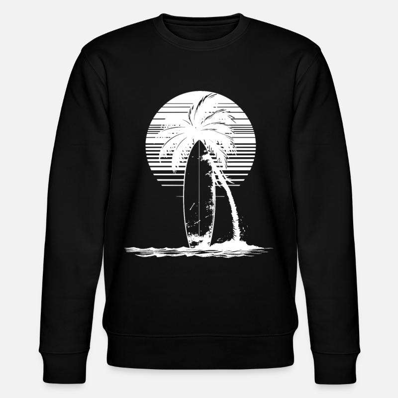 Dessin de planche de surf - Sweat bio CHANGER Stanley/Stella Unisexe - noir