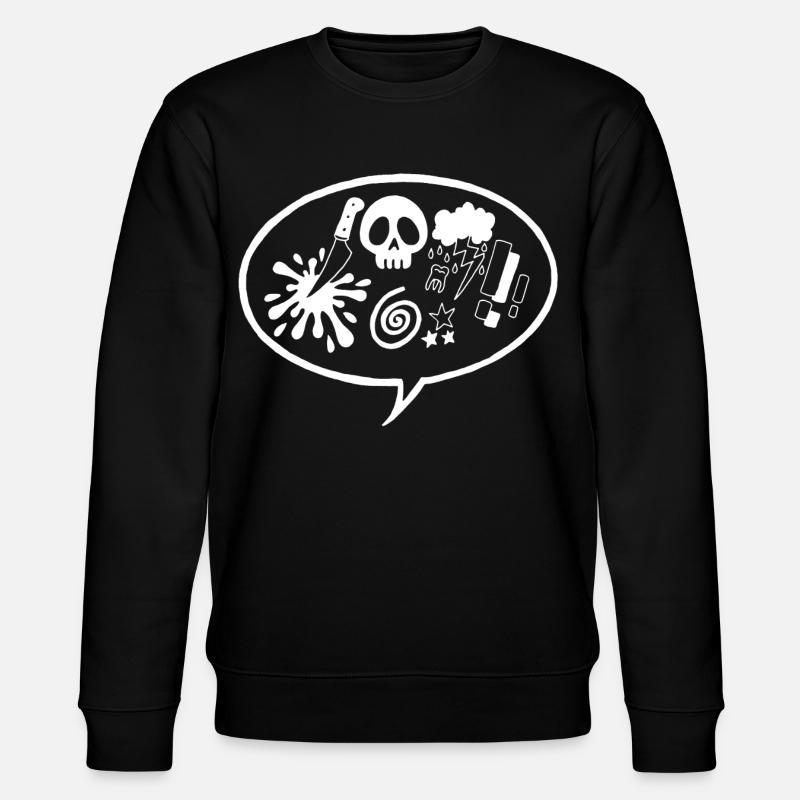 Comic (weiß) - Stanley/Stella Unisex Bio-Sweatshirt CHANGER  - Schwarz