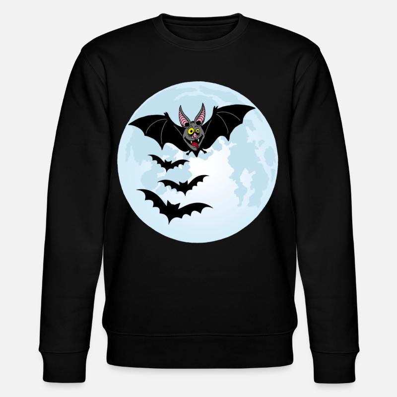 Bats, Vampires and the Moon - Stanley/Stella CHANGER Unisex Organic Sweatshirt - black