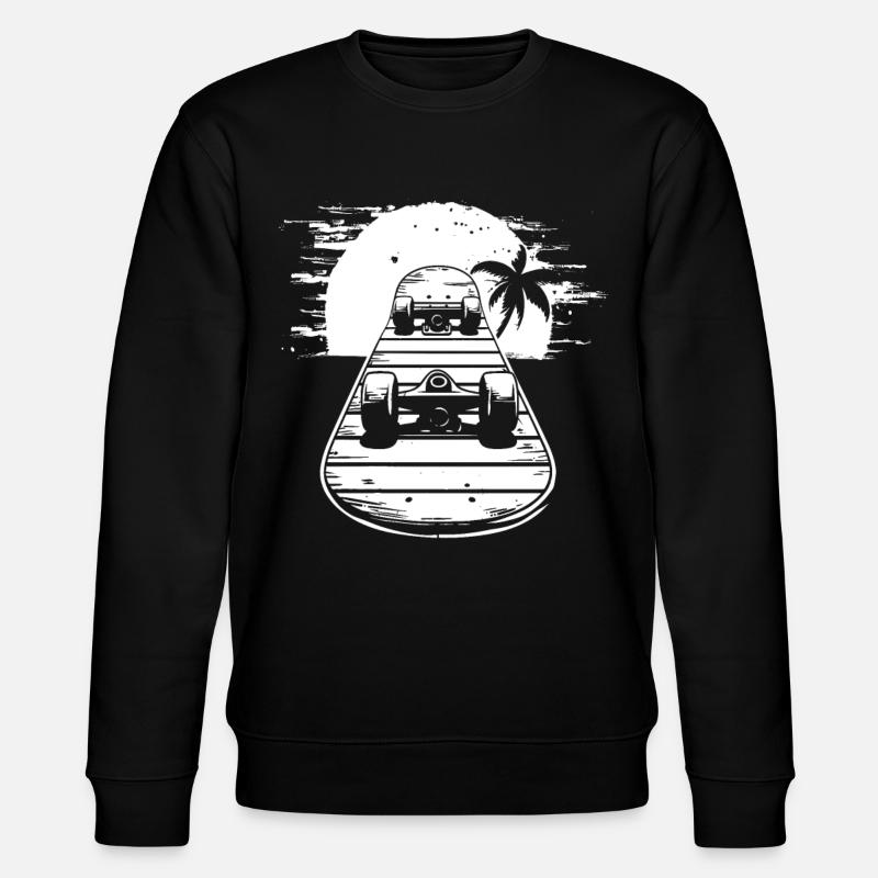 Skateboarding Skizze - Stanley/Stella Unisex Bio-Sweatshirt CHANGER - Schwarz