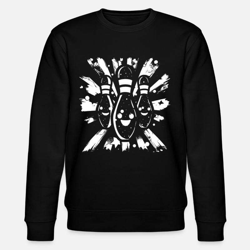 Cartoon Bowling - Stanley/Stella Unisex Bio-Sweatshirt CHANGER  - Schwarz