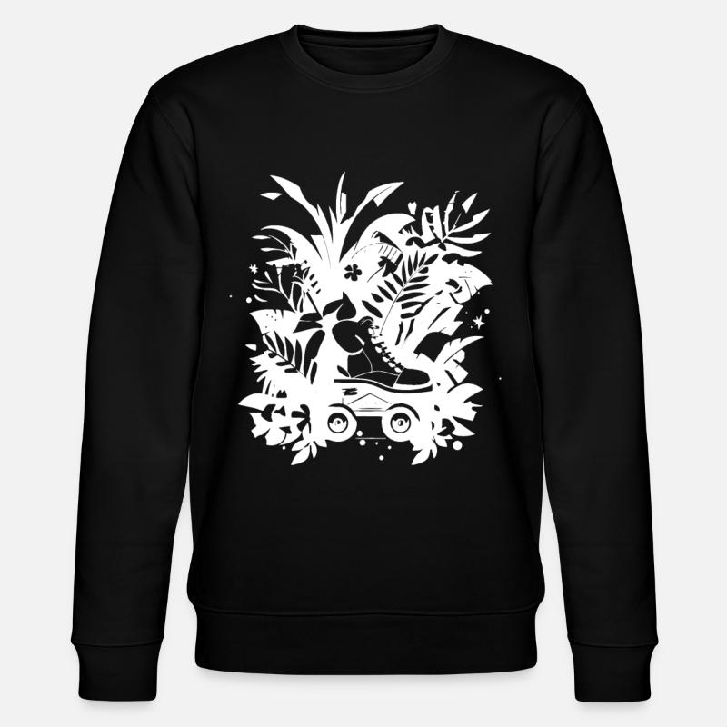 Roller Skating Comic - Stanley/Stella CHANGER Unisex Organic Sweatshirt - black