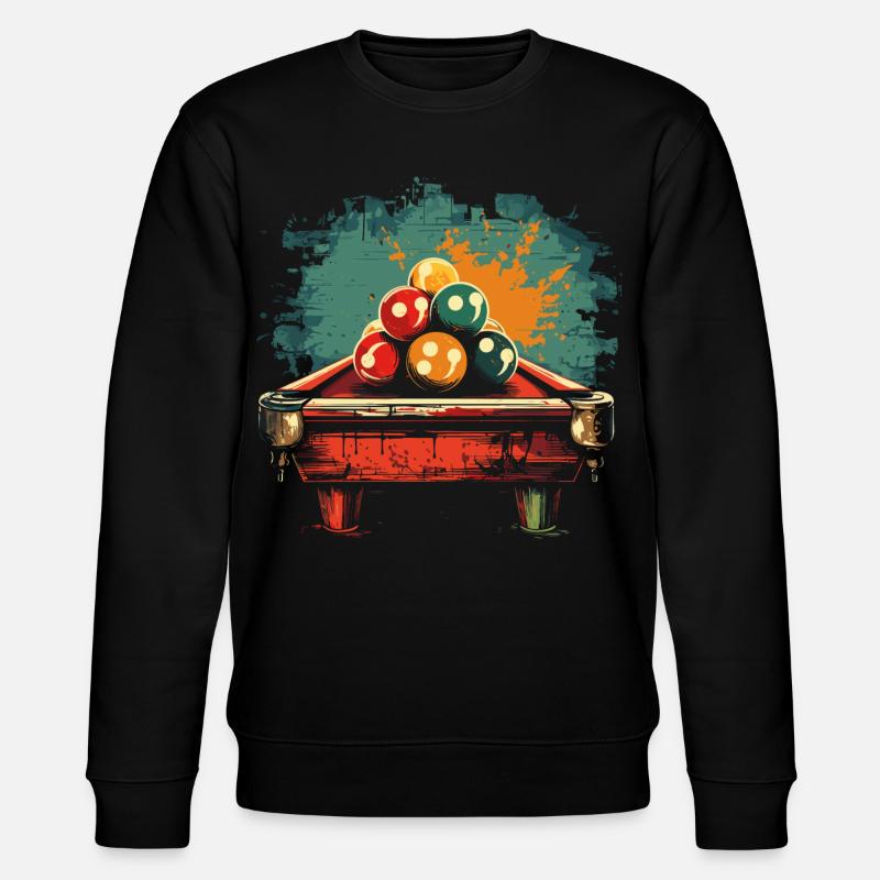 Billard Comic Stil - Stanley/Stella Unisex Bio-Sweatshirt CHANGER  - Schwarz