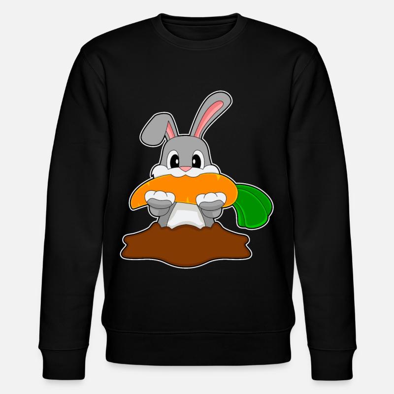 Hase Karotte - Stanley/Stella Unisex Bio-Sweatshirt CHANGER - Schwarz