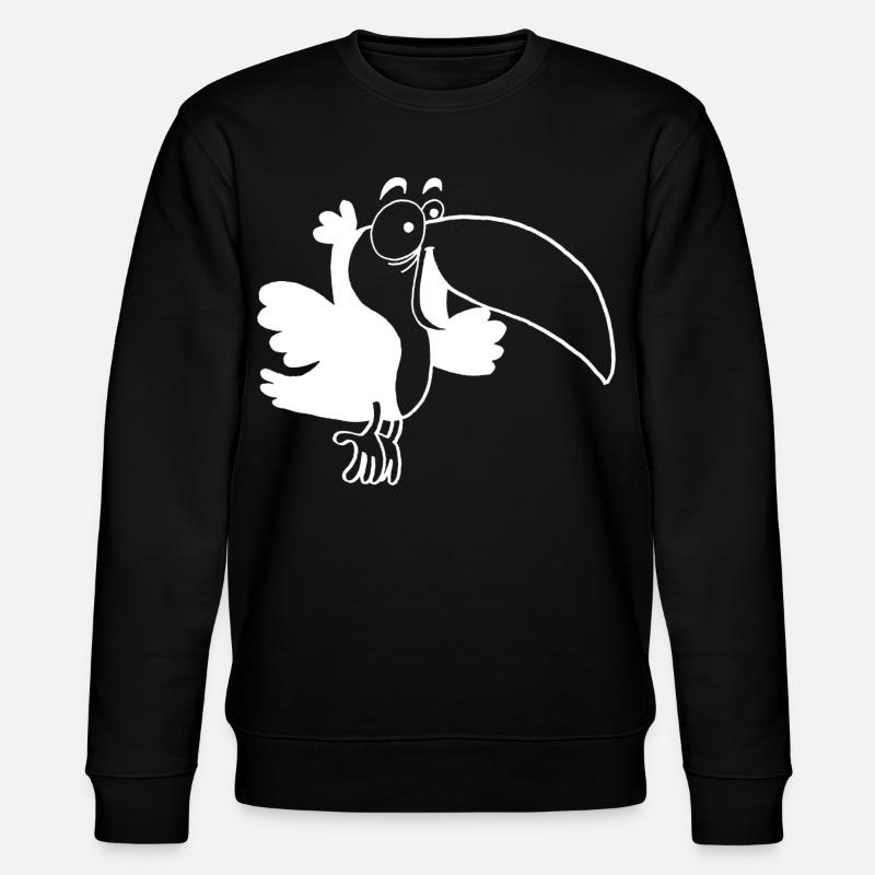 Oiseau toucan blanc - Sweat bio CHANGER Stanley/Stella Unisexe - noir
