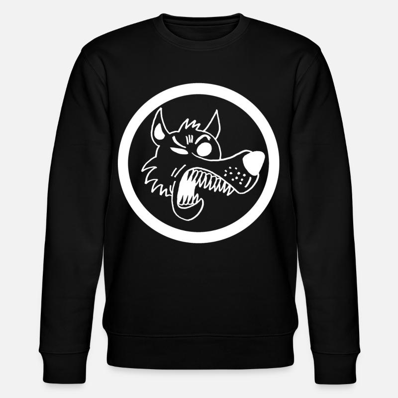 Funny wolf - Stanley/Stella CHANGER Unisex Organic Sweatshirt - black