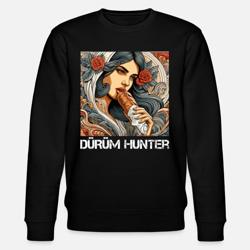 Dürüm Jäger Kebab Geschenk - Stanley/Stella Unisex Bio-Sweatshirt CHANGER  - Schwarz