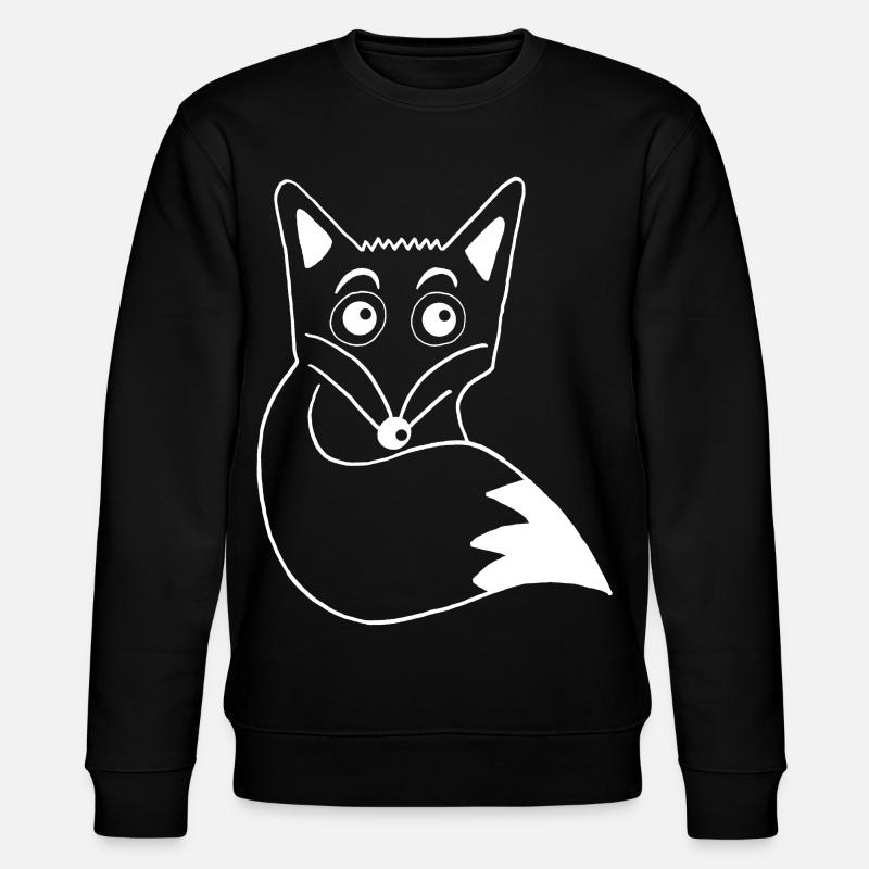 Renard blanc mignon - Sweat bio CHANGER Stanley/Stella Unisexe - noir