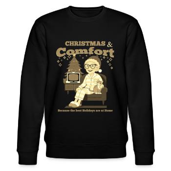 Weihnachten und Bequemlichkeit - Stanley/Stella Unisex Bio-Sweatshirt CHANGER  - Schwarz - Vorne - Nik (191cm) & Marisol (170cm)
