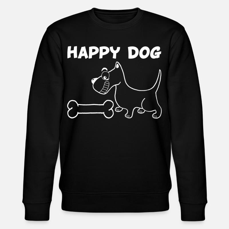 Un chien heureux (blanc) - Sweat bio CHANGER Stanley/Stella Unisexe - noir