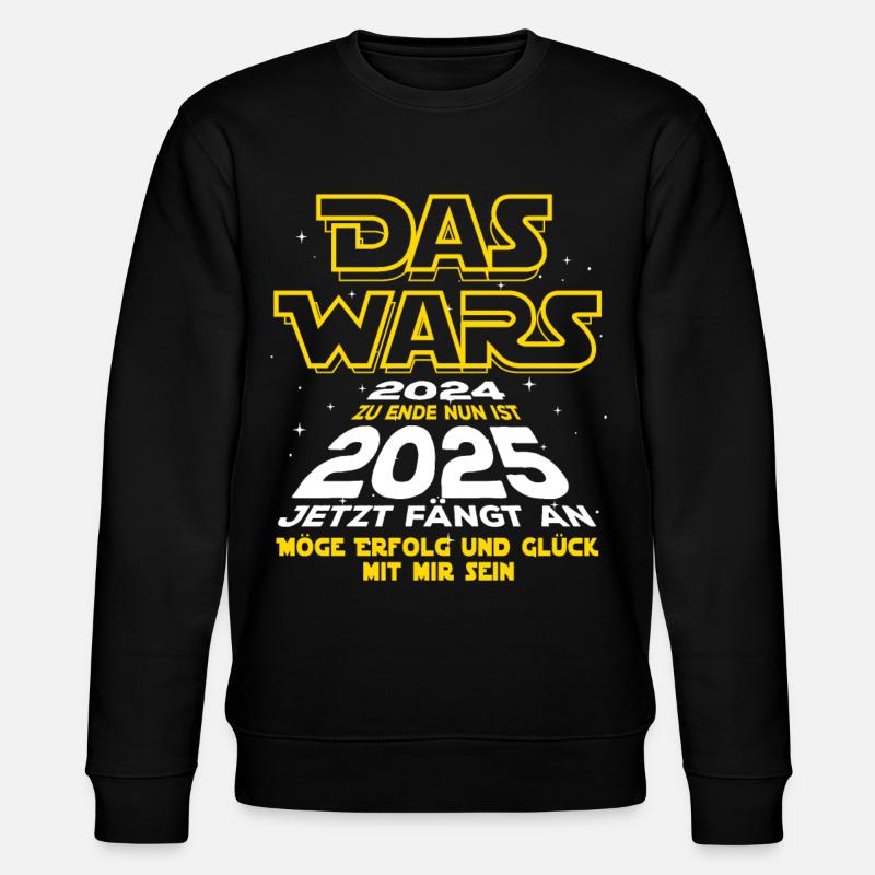 Das Wars - 2025 - Neujahr - Stanley/Stella Unisex Bio-Sweatshirt CHANGER  - Schwarz