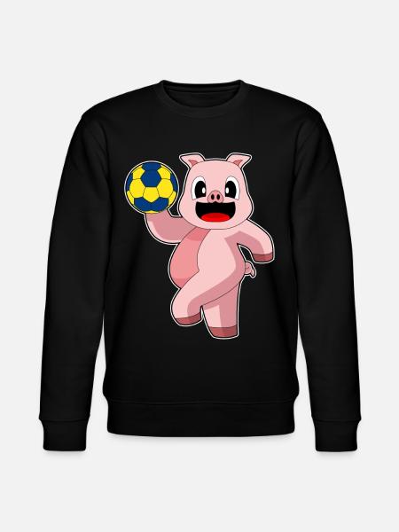 Pig Handball Player Handball - Stanley/Stella CHANGER Unisex Organic Sweatshirt - black