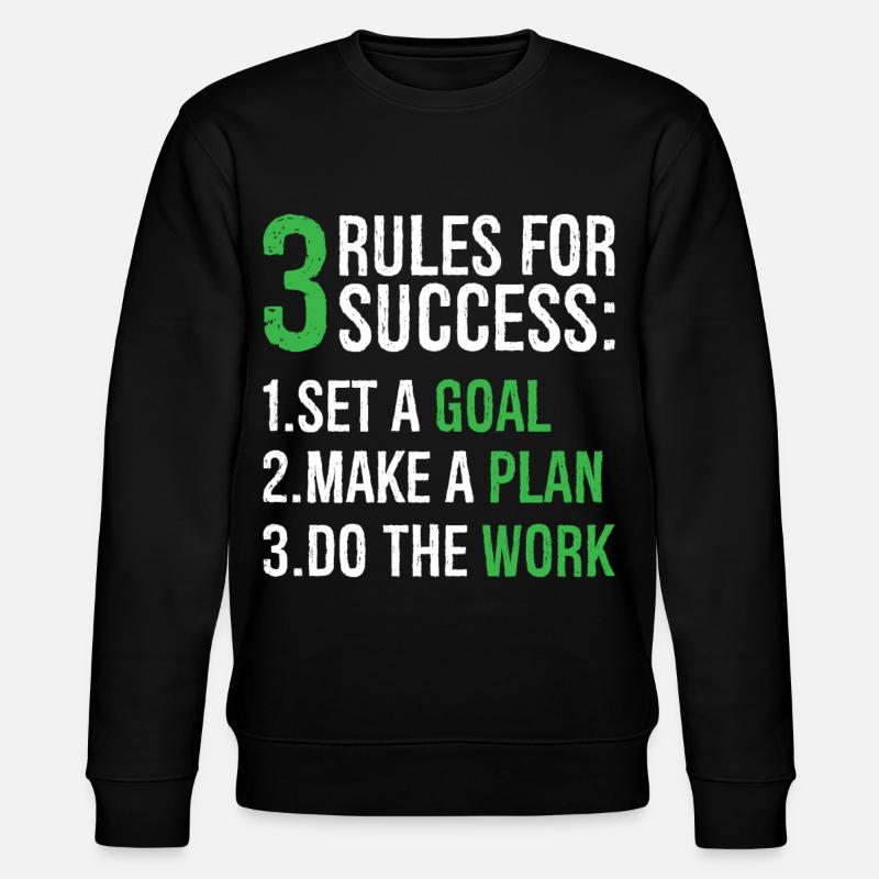 3 rules for success - Stanley/Stella Unisex Bio-Sweatshirt CHANGER  - Schwarz