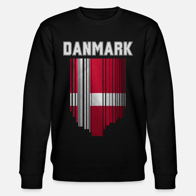 Drapeau du Danemark, fierté danoise - Sweat bio CHANGER Stanley/Stella Unisexe - noir
