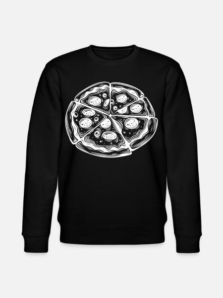 Pizza Drawing - Stanley/Stella CHANGER Unisex Organic Sweatshirt - black