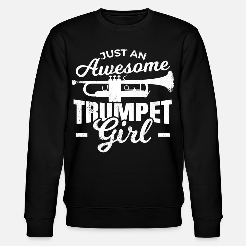 Trompeten Mädchen - Stanley/Stella Unisex Bio-Sweatshirt CHANGER  - Schwarz