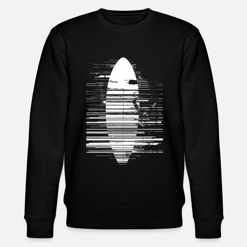 Surfbrett Skizze - Stanley/Stella Unisex Bio-Sweatshirt CHANGER  - Schwarz