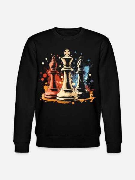 Chess Bishop and King Graffiti - Stanley/Stella CHANGER Unisex Organic Sweatshirt - black