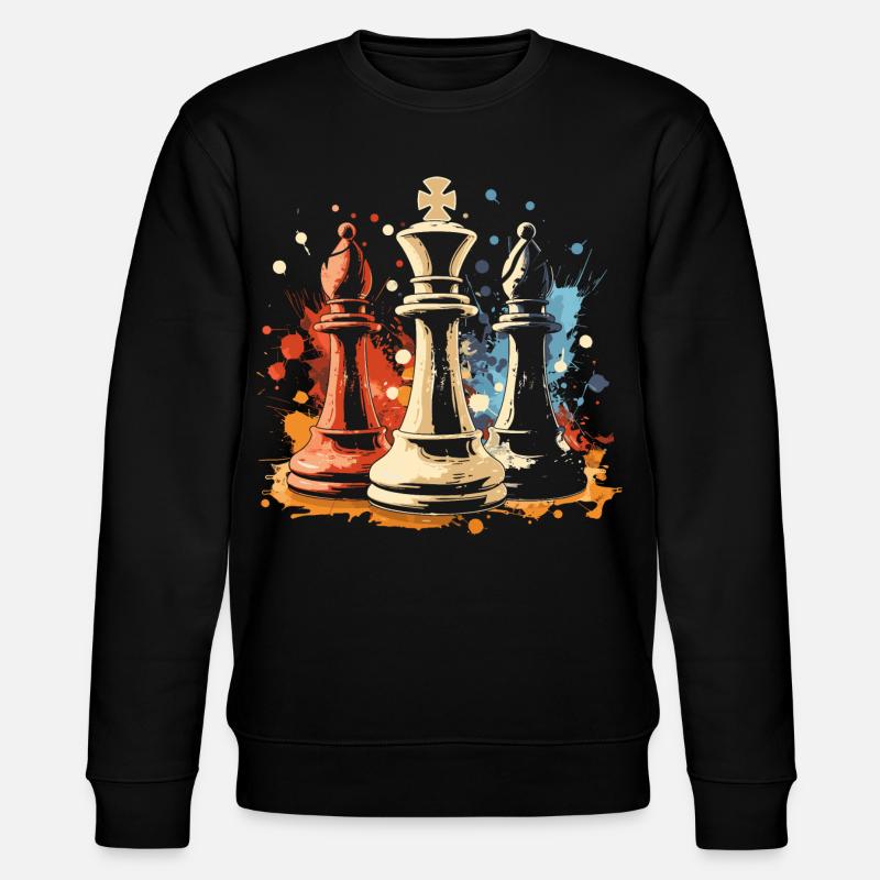 Chess Bishop and King Graffiti - Stanley/Stella CHANGER Unisex Organic Sweatshirt - black