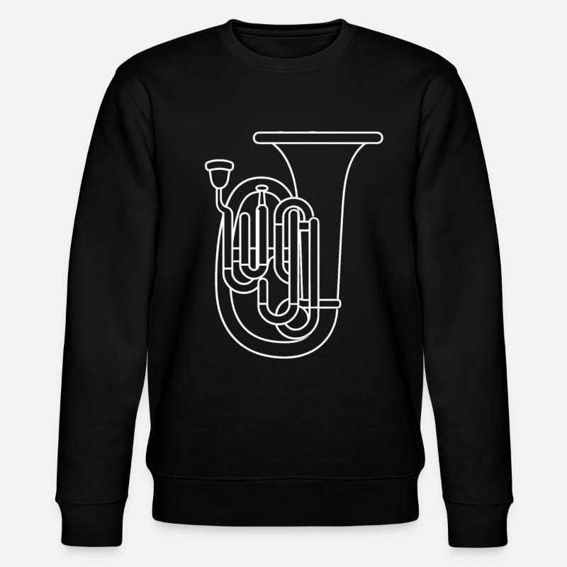 Tuba Line Art - Stanley/Stella Unisex Bio-Sweatshirt CHANGER  - Schwarz
