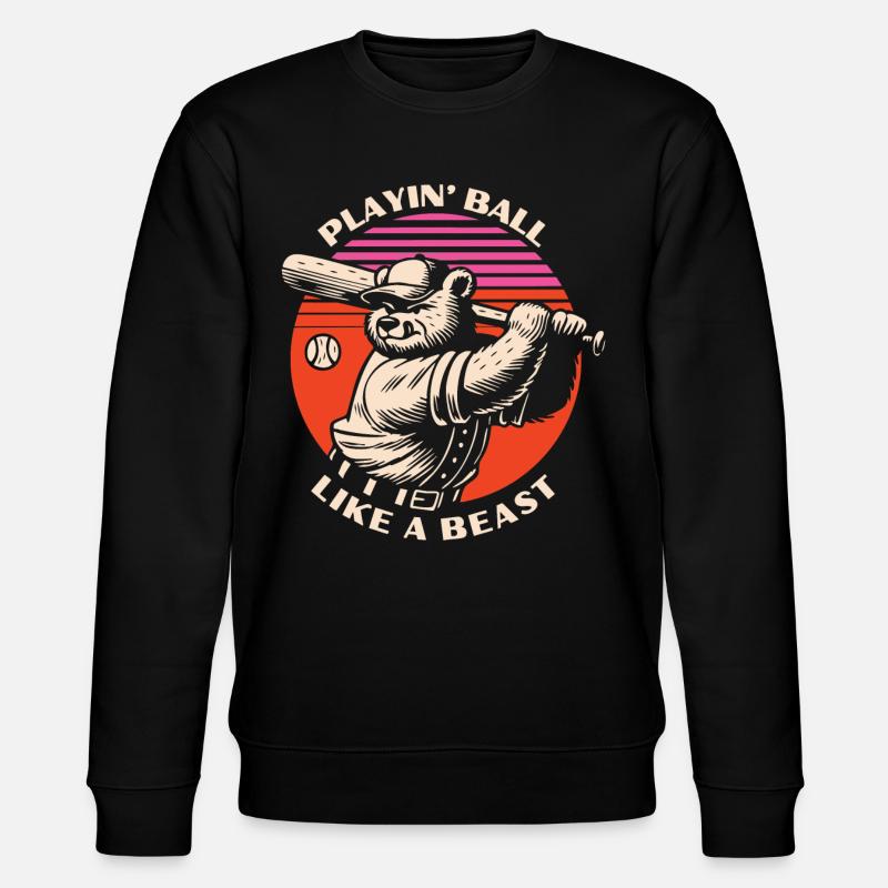 Baseball bête ours - Sweat bio CHANGER Stanley/Stella Unisexe - noir