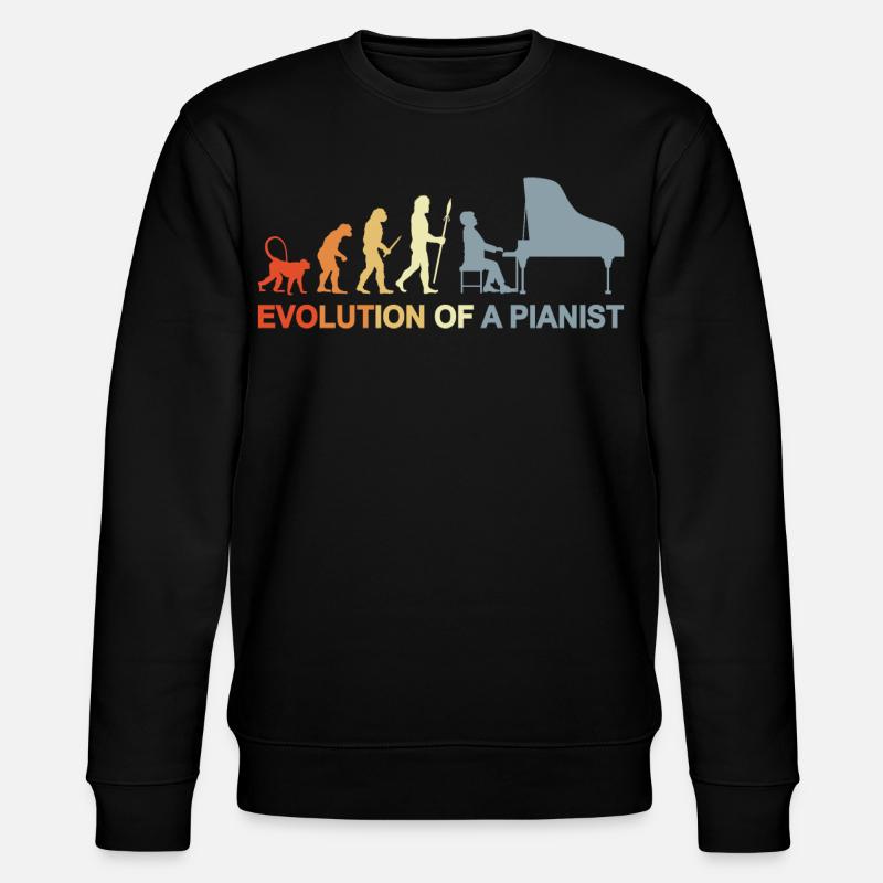 Évolution du piano - Sweat bio CHANGER Stanley/Stella Unisexe - noir