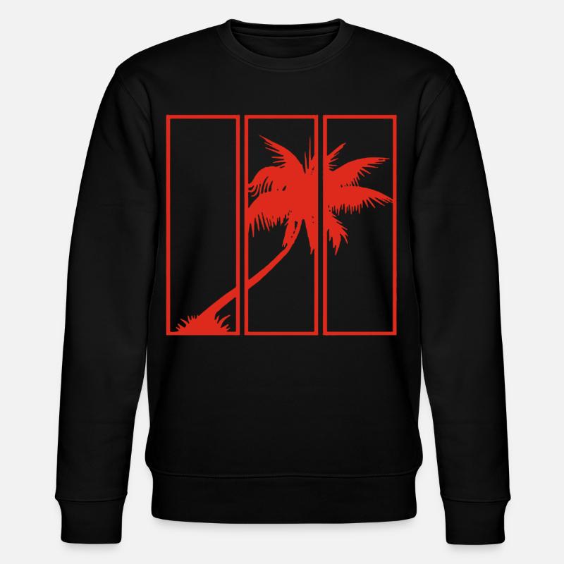 Urlaubsansicht (rot) - Stanley/Stella Unisex Bio-Sweatshirt CHANGER  - Schwarz