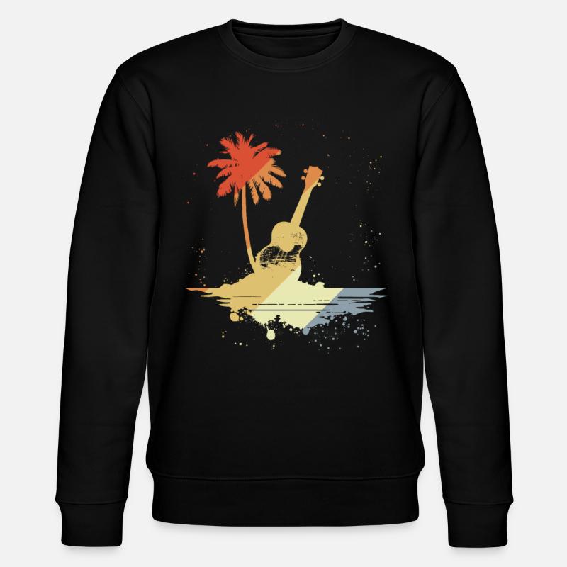 Ukulele Retro Style - Stanley/Stella Unisex Bio-Sweatshirt CHANGER  - Schwarz