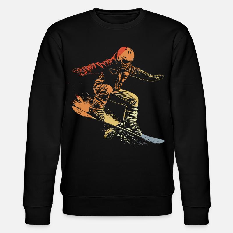Snowboarder Graphique Rétro - Sweat bio CHANGER Stanley/Stella Unisexe - noir