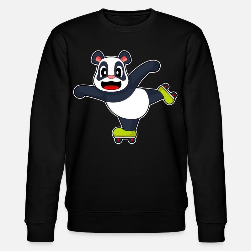 Panda Inline skating Rollschuhe - Stanley/Stella Unisex Bio-Sweatshirt CHANGER  - Schwarz