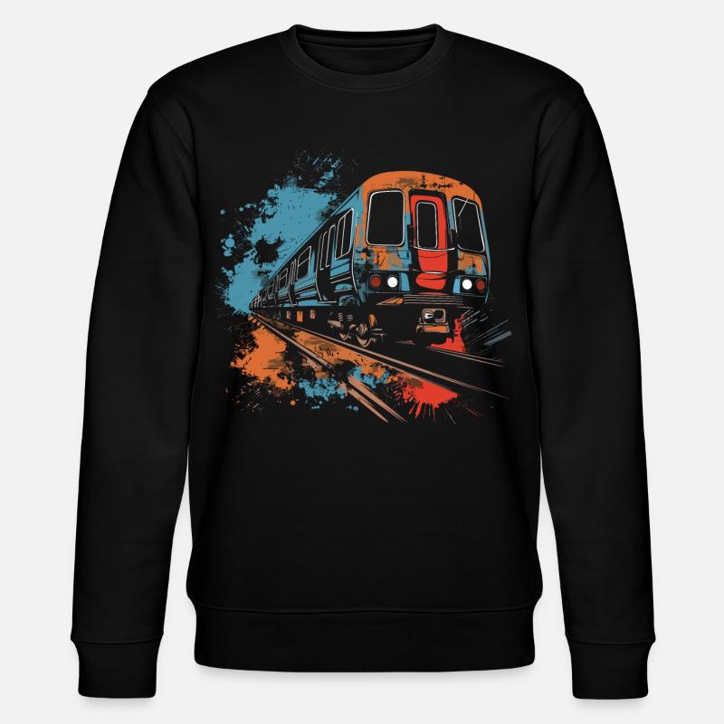 Eisenbahn - Stanley/Stella Unisex Bio-Sweatshirt CHANGER  - Schwarz