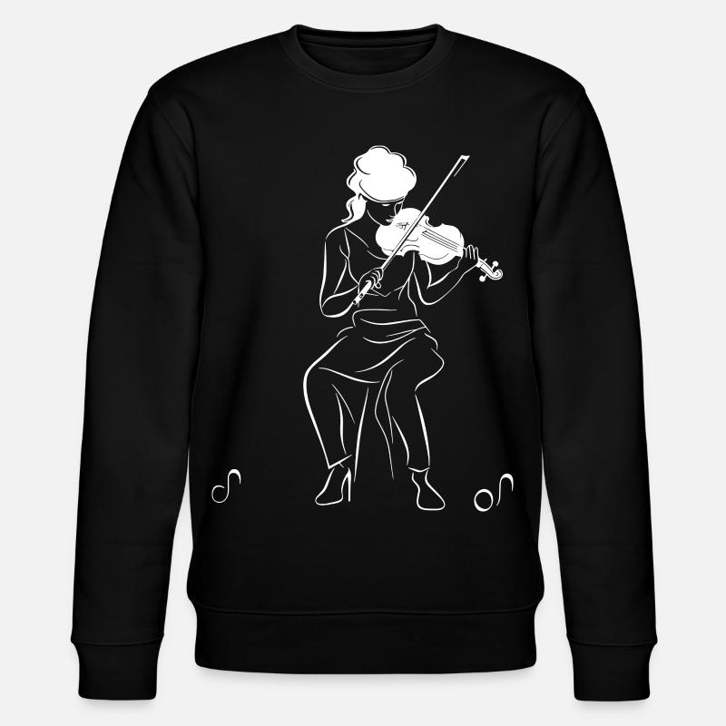 Dessin de violoniste - Sweat bio CHANGER Stanley/Stella Unisexe - noir