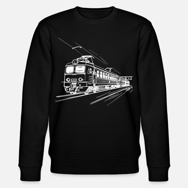 Railway Drawing - Stanley/Stella CHANGER Unisex Organic Sweatshirt - black
