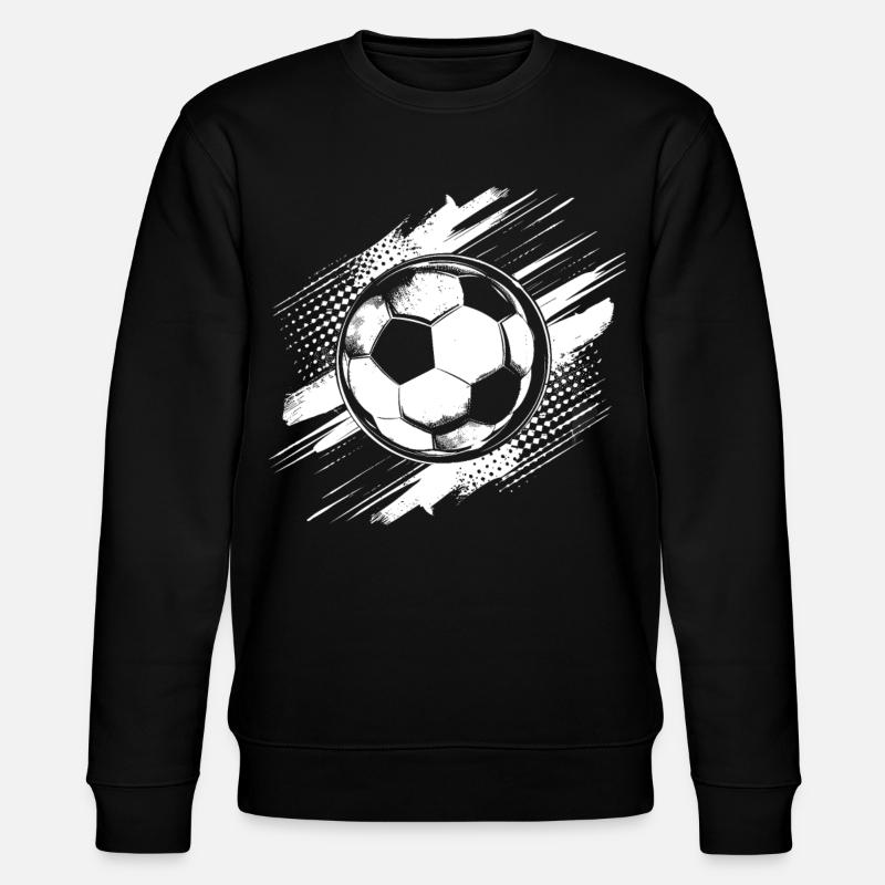 Fußball Grafik - Stanley/Stella Unisex Bio-Sweatshirt CHANGER  - Schwarz