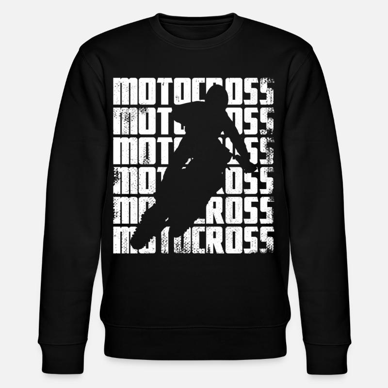 Graphismes de motocross - Sweat bio CHANGER Stanley/Stella Unisexe - noir