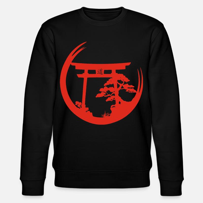 Roter japanischer Vibe - Stanley/Stella Unisex Bio-Sweatshirt CHANGER  - Schwarz