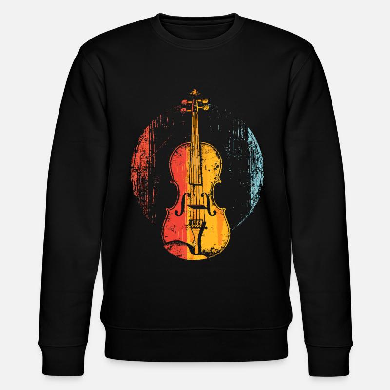 Violin Comic Style - Stanley/Stella CHANGER Unisex Organic Sweatshirt - black