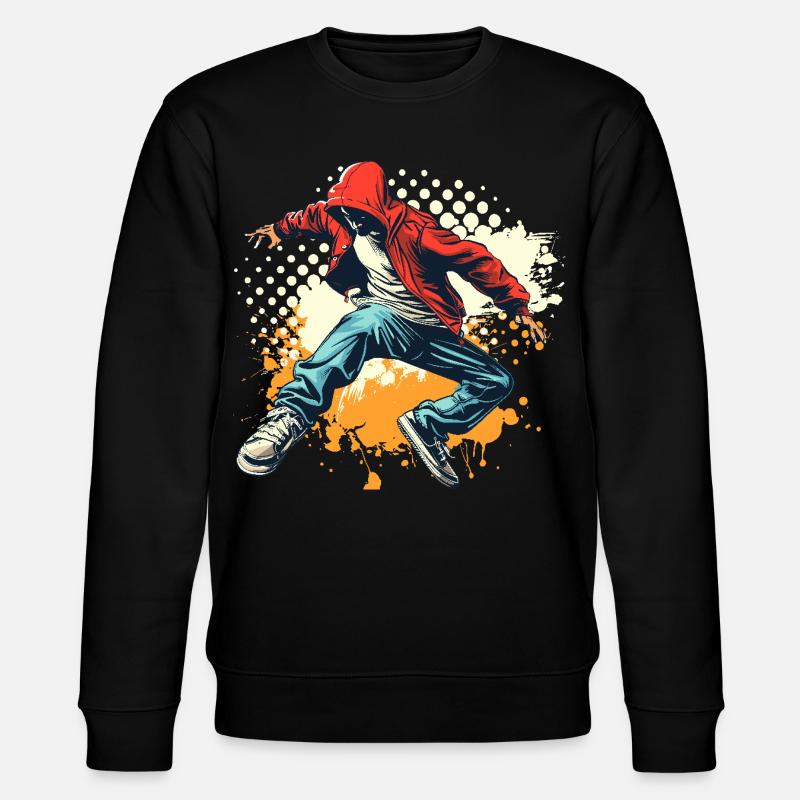 Breakdancer Graphic - Stanley/Stella CHANGER Unisex Organic Sweatshirt - black