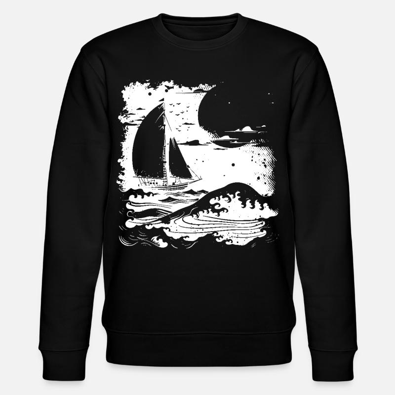 Dessin de voile - Sweat bio CHANGER Stanley/Stella Unisexe - noir