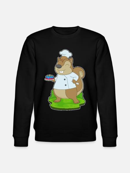 Squirrel Birthday Cake - Stanley/Stella CHANGER Unisex Organic Sweatshirt - black