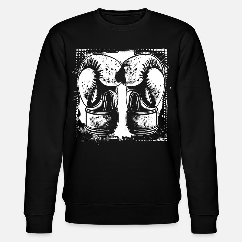 Boxhandschuhe Skizze - Stanley/Stella Unisex Bio-Sweatshirt CHANGER  - Schwarz