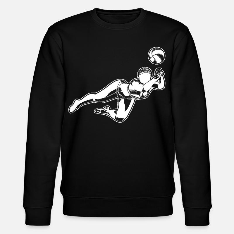 Beach Volleyball Mädchen - Stanley/Stella Unisex Bio-Sweatshirt CHANGER  - Schwarz