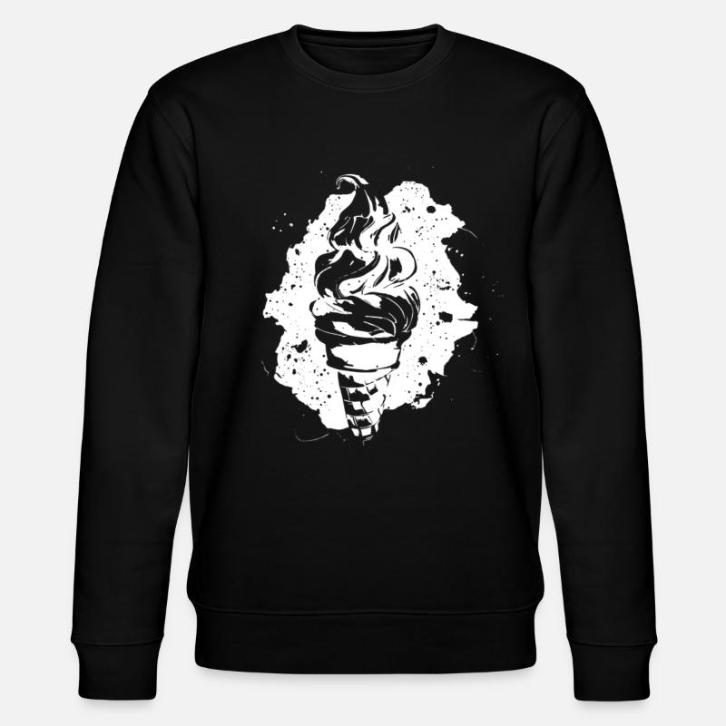 Eiscreme Grafik - Stanley/Stella Unisex Bio-Sweatshirt CHANGER  - Schwarz