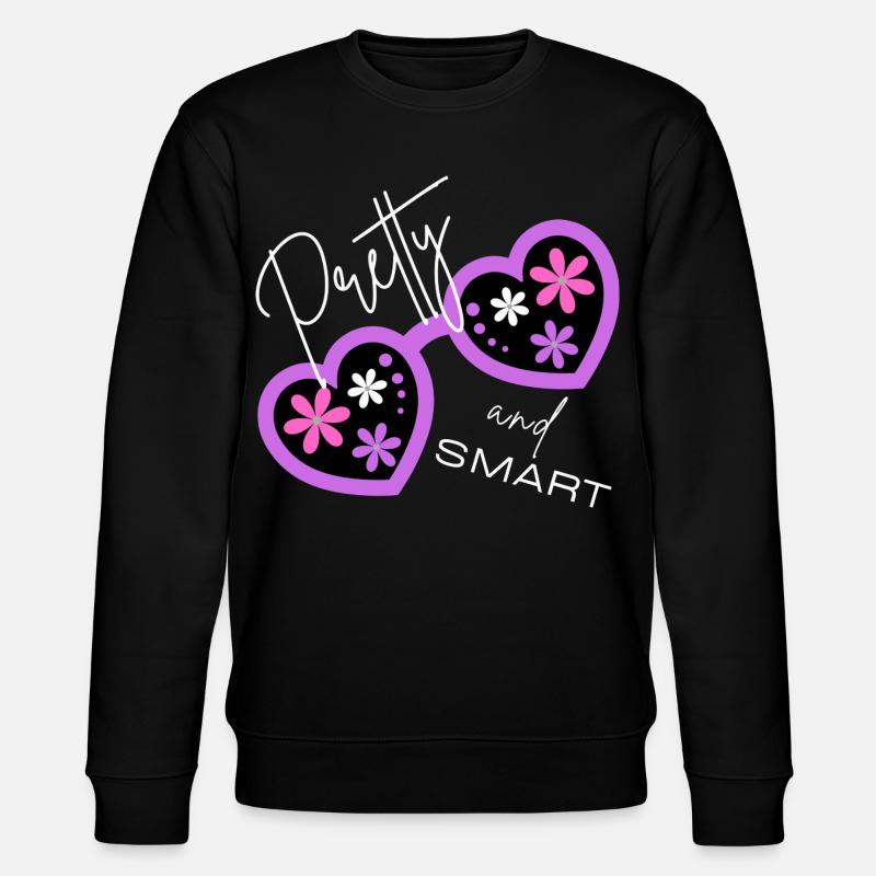 Pretty & Smart - Verspieltes Design - Stanley/Stella Unisex Bio-Sweatshirt CHANGER  - Schwarz
